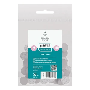 Pharm Foot PODO FILE REFILL TAPE LAYER 100, M Wymienne nakładki ścierne na PODO DISC 50 szt. w woreczku