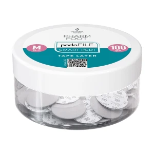 Pharm Foot PODO FILE TAPE LAYER 100, M Wymienne nakładki ścierne na PODO DISC 50 szt. w słoiczku