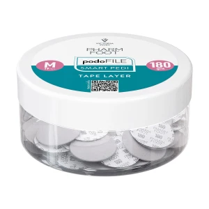 Pharm Foot PODO FILE TAPE LAYER 180, M Wymienne nakładki ścierne na PODO DISC 50 szt. w słoiczku