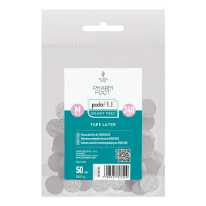 Pharm Foot PODO FILE REFILL TAPE LAYER 240, M Wymienne nakładki ścierne na PODO DISC 50 szt. w woreczku