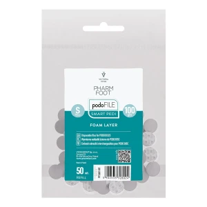 Pharm Foot PODO FILE REFILL FOAM LAYER 100, S Wymienne nakładki ścierne na PODO DISC 50 szt. w woreczku