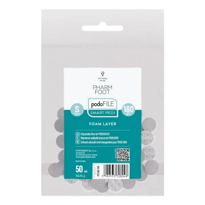 Pharm Foot PODO FILE REFILL FOAM LAYER 180, S Wymienne nakładki ścierne na PODO DISC 50 szt. w woreczku