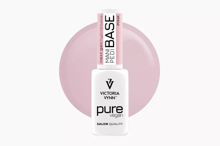 Victoria Vynn Pure Vegan Mani Pedi Base Pink różowa baza hybrydowa 8ml