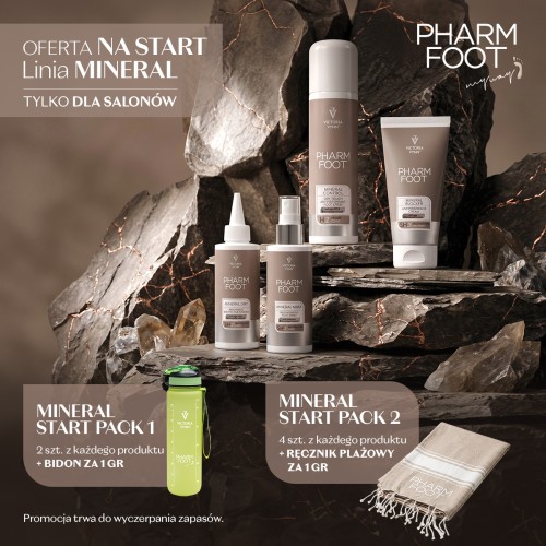 Pharm Foot Mineral Start Pack 1 - zestaw 8 preparatów linii Mineral z bidonem