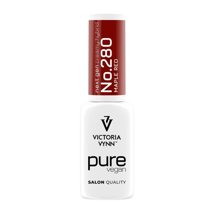 Butelka lakieru hybrydowego Victoria Vynn Pure Vegan Creamy Hybrid No.280 Maple Red 8 ml