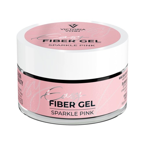 Żel budujący Victoria Vynn Easy Fiber Gel Sparkle Pink 50 ml, słoiczek