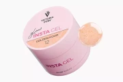 Słoiczek Victoria Vynn INSTA GEL 12 Golden Hour 40 ml z kroplą żelu nude ze złotą folią