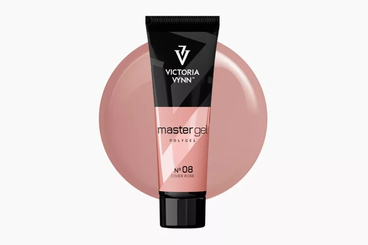 Akrylożel Victoria Vynn Master Gel Cover Rose No. 08, tubka 60 g na tle próbki koloru