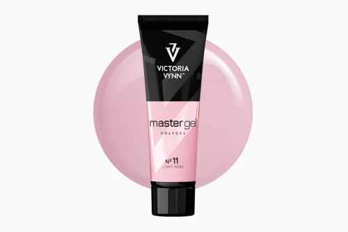 Akrylożel Victoria Vynn Master Gel Light Rose No. 11, tubka 60 g na tle próbki koloru