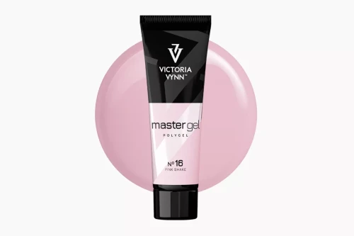Akrylożel Victoria Vynn Master Gel Pink Shake No. 16, tubka 60 g na tle próbki koloru