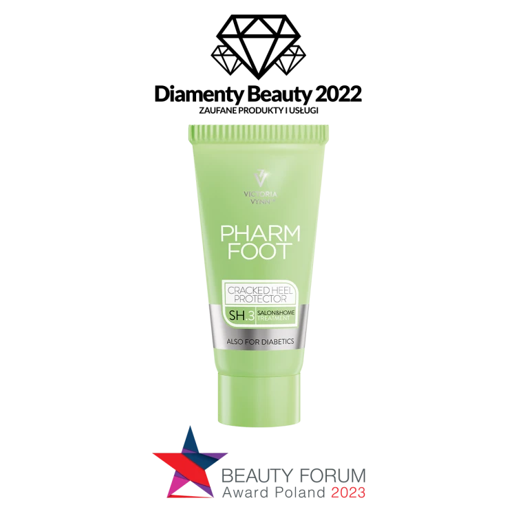 CRACKED HEEL PROTECTOR Pharm Foot 20 ml, wyróżnienia Diamenty Beauty 2022 i Beauty Forum Award Poland 2023