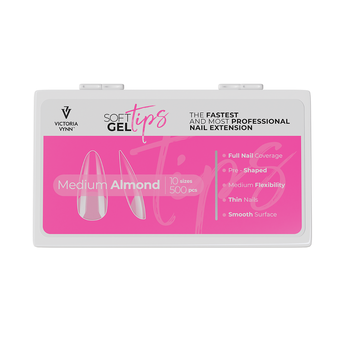 Victoria Vynn SOFT GEL TIPS Medium Almond tipsy akrylowe Średni Migdał